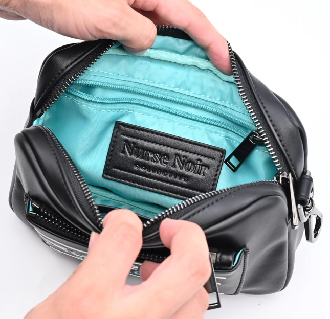 Mini interior teal lining